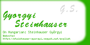 gyorgyi steinhauser business card